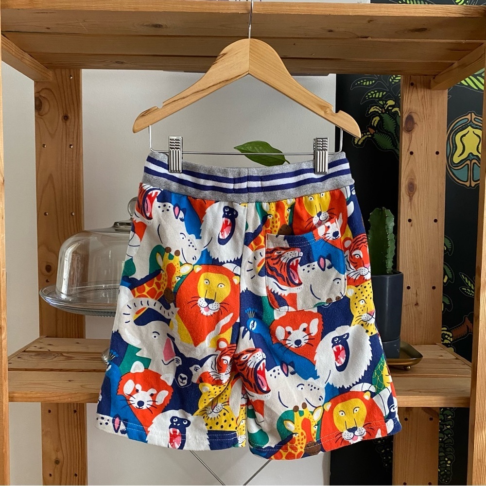 Mini Boden Colorful Animal Print Kids Shorts - Picture 3 of 11